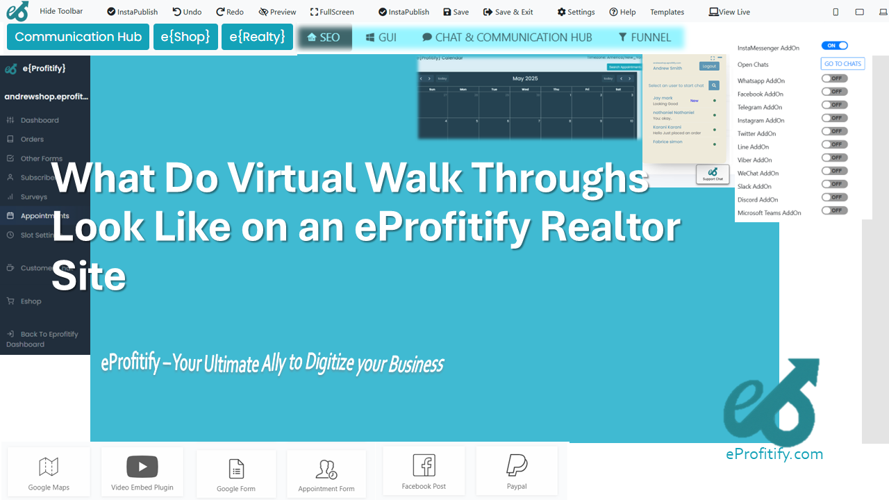 What Do Virtual Walk Throughs Look Like on an eProfitify Realtor Site